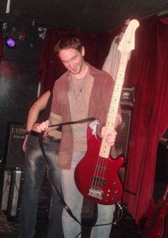 Playing bass at Delancey